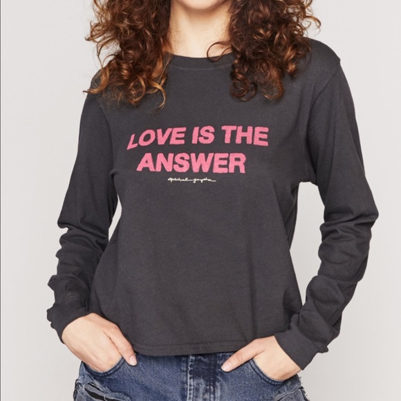 Spiritual Gangster Tops - SOLD NWT Spiritual Gangster Love is the Answer XS